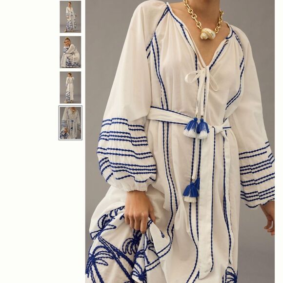 Anthropologie LACE The Label Embroidered Peasant Dress - Picture 4 of 4